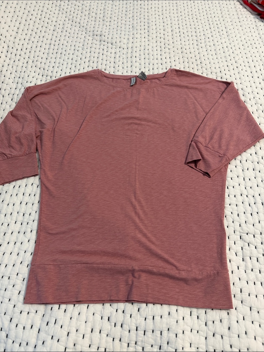 Paraphrase Dusty Rose Short Sleeve Tunic